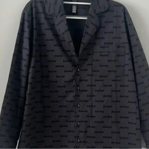 SKIMS Spa Button Front Cotton Logo Sleep Top